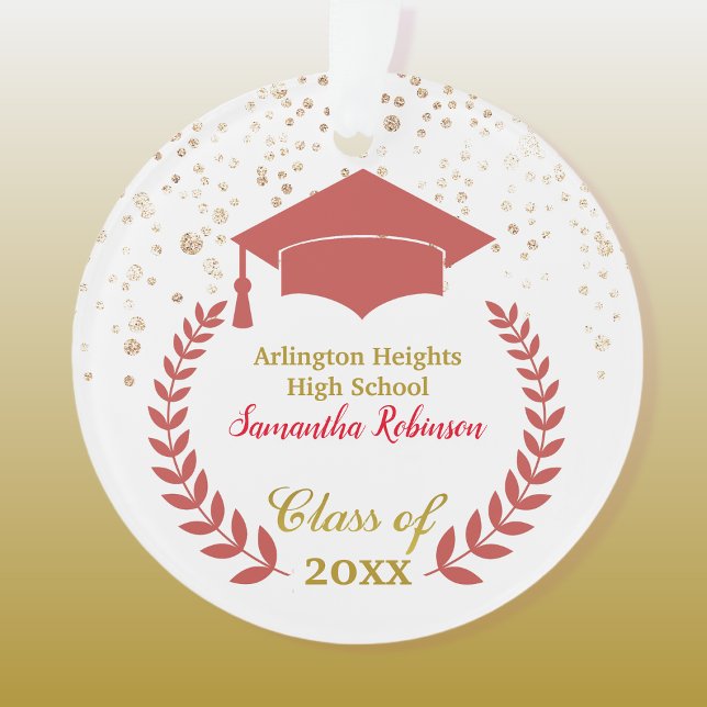 Ornamento para Graduação de Formandos Vermelhas e  (Criador carregado)