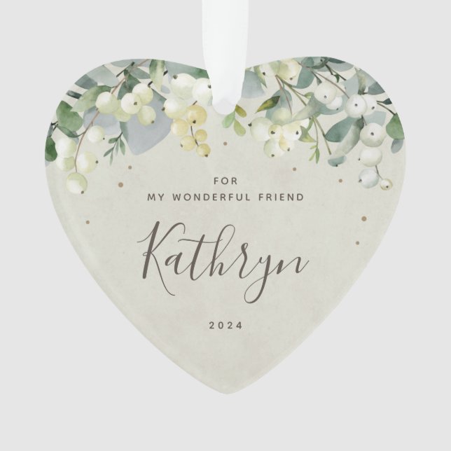 Ornamento Para Meu Amigo De Natal Não Fotográfico (Frente)