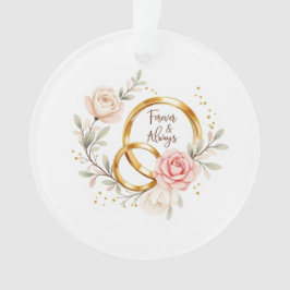 Ornamento Para Sempre & Sempre – Arte de Alianças de Casamen