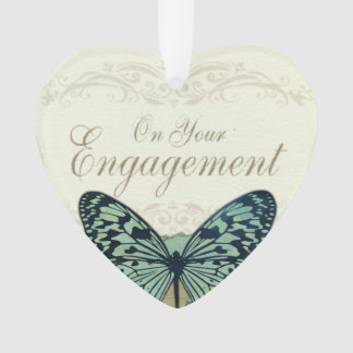 Ornamento Parabéns de borboleta ao Noivado