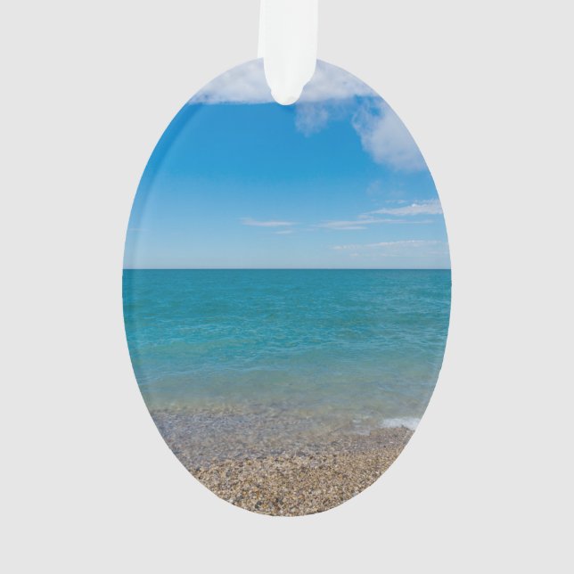 Ornamento Paraíso Azul No Lago Michigan (Verso)