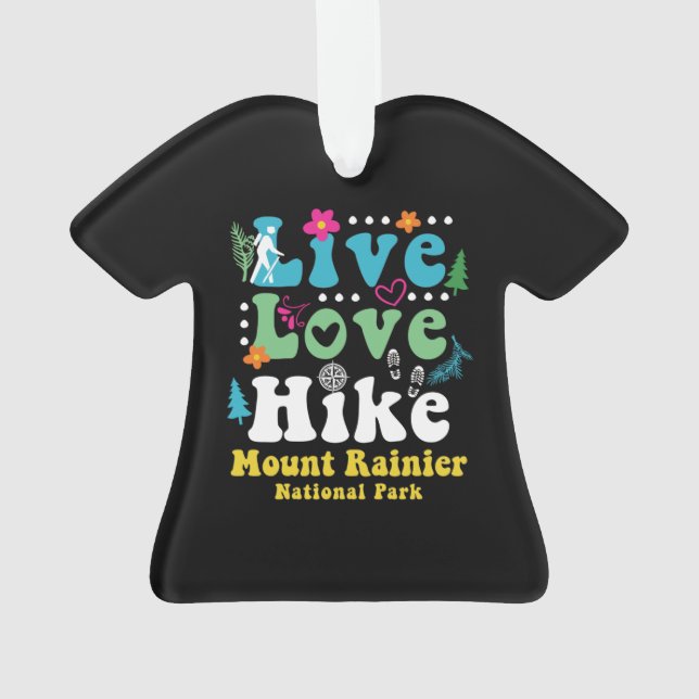 Ornamento PARQUE NACIONAL DE MONTE RAINIER RETRO 60s 70s (Verso)