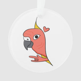 Ornamento Parrot ASL I Love You - Deaf Culture Design