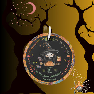 Ornamento Partido dos Monstros do Dia das Bruxas - Laranja