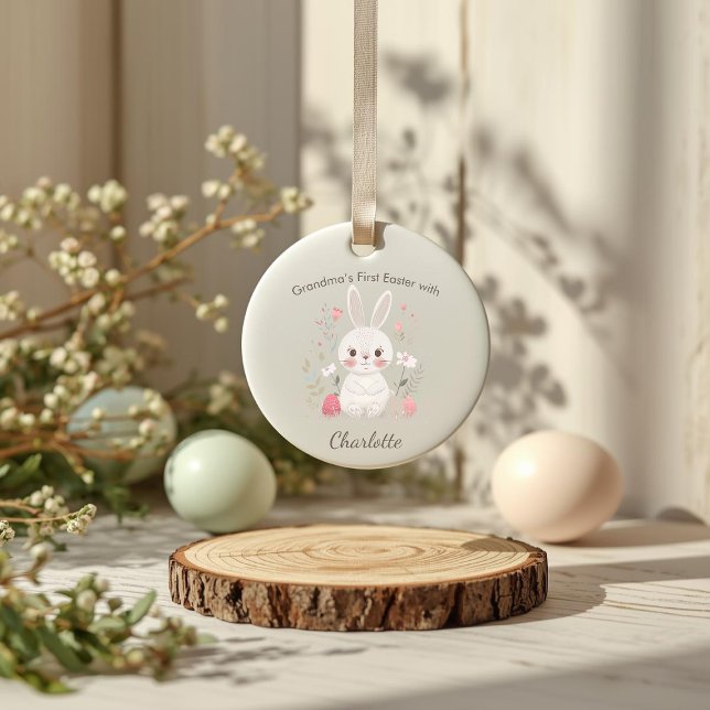 Ornamento Páscoa de Primeira Vovó Personalizada  (Criador carregado)