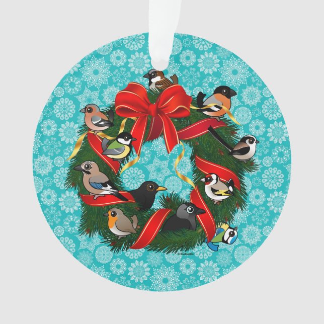 Ornamento Pássaros do Jardim Europeu de Nascimento, Terra de (Frente)