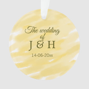 Ornamento Pastel amarelo-manteiga, casamento do casal le
