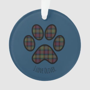 Ornamento Pata Imprimir Xadrez Cair Moda Cachorro