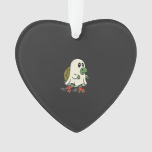 Ornamento Patins Ghost Turtle Design de Halloween_1
