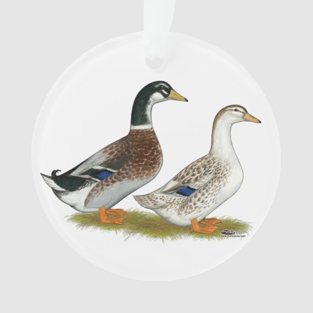 Ornamento Patos: Prata de Prata (Frente)