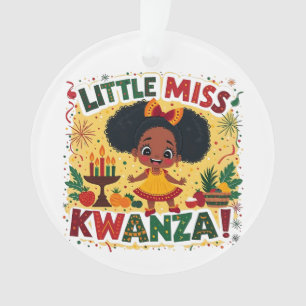 Ornamento Patrimônio Afro Americano Kwanaz da Menina Kwanza