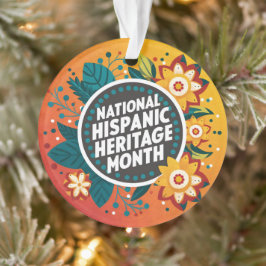 Ornamento Patrimônio Nacional Hispânico Vibrante Mês