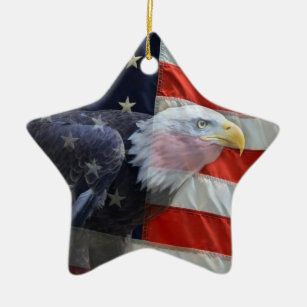 Ornamento patriótico de Eagle da bandeira dos E.U.
