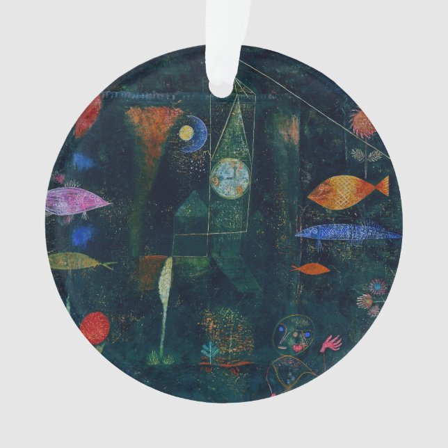 Ornamento Paul Klee Fish Magic Abstrato Pintura Gráfica (Frente)