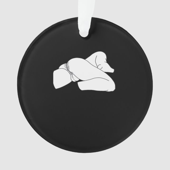 Ornamento Peekaboo Clássico Engraçado (Frente)