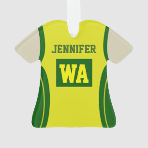 Ornamento Pele clara acrílica personalizada do Netball