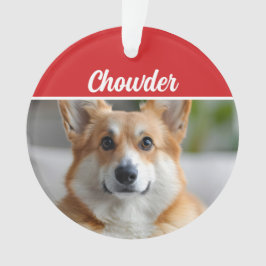Ornamento Pembroke Welsh Corgi Nome Foto Natal