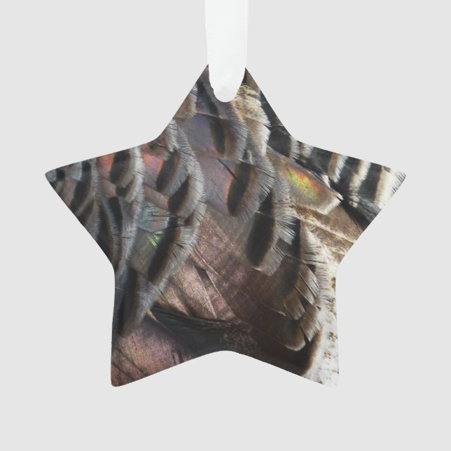 Ornamento Penas Selvagens Turcas I Abstrato Nature Design (Frente)