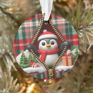 Ornamento Penguin 3D Christmas Ceramic Ornament