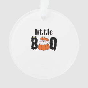 Ornamento Pequeno Boo Cute Halloween Pumpkin Cat Vintage Sty