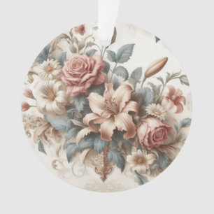 Ornamento Perfeição Floral Antiquada Clara