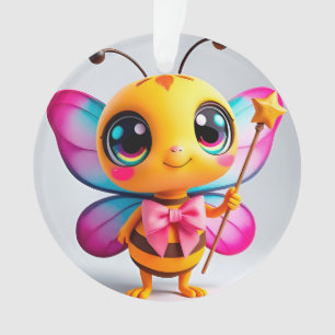 Ornamento Personagem de Fada Abelha de Desenho Adorável