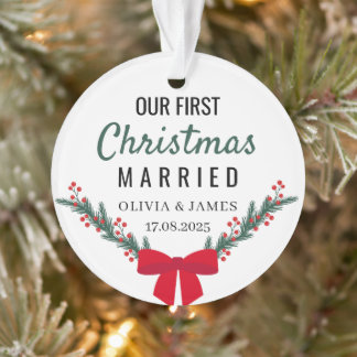 Ornamento Personalised Our First Christmas Acrylic Ornament