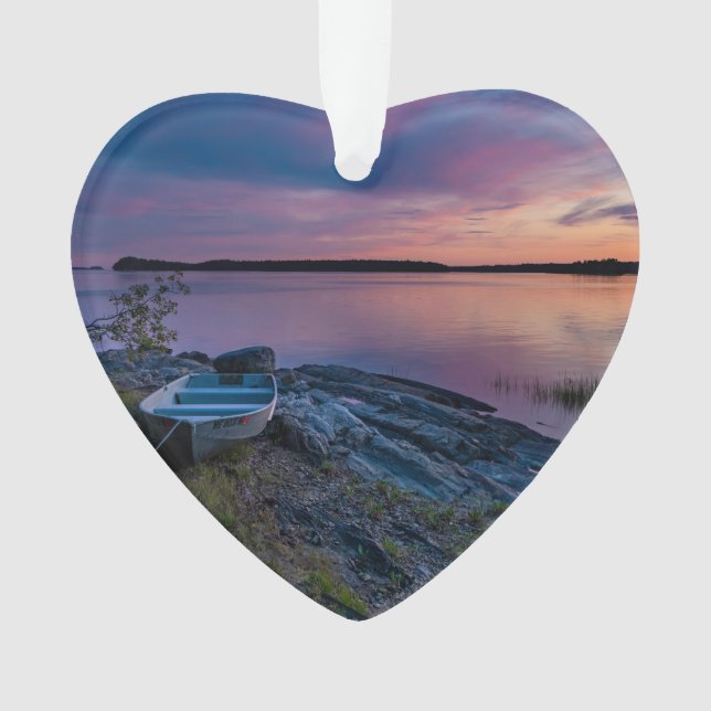 Ornamento Personalização da Foto Datada do Lago Canoar (Frente)