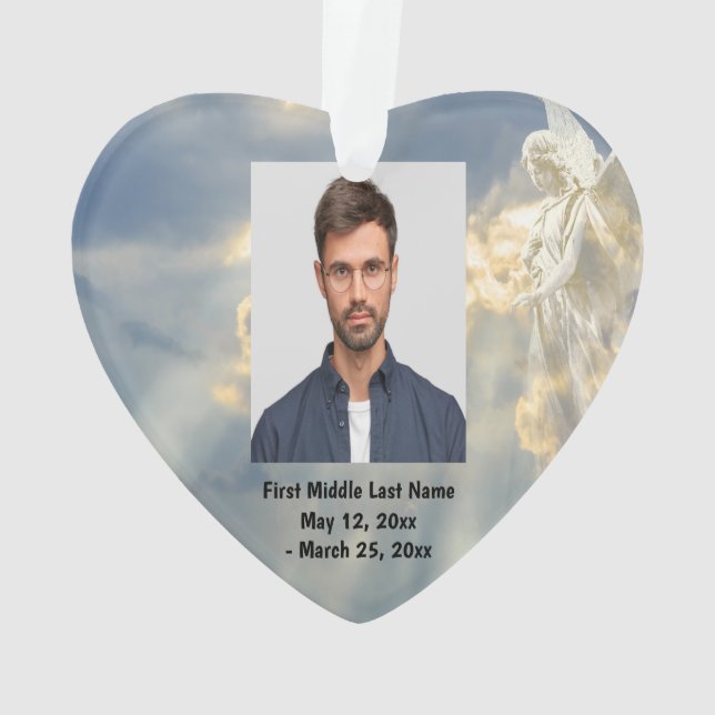 Ornamento Personalização de Fotografia Data das Nuvens do An (Verso)