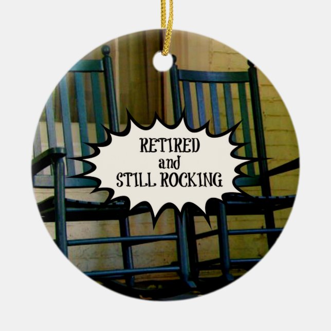 Ornamento personalizado aposentado e ainda rochoso (Frente)