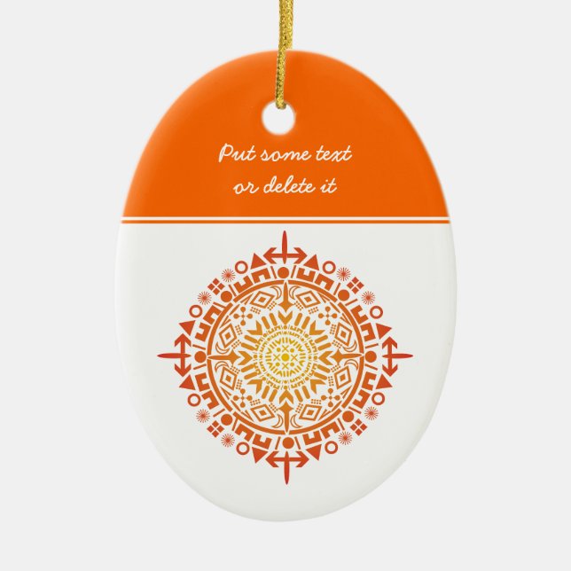 Ornamento personalizado art-Sun primitivo (Frente)