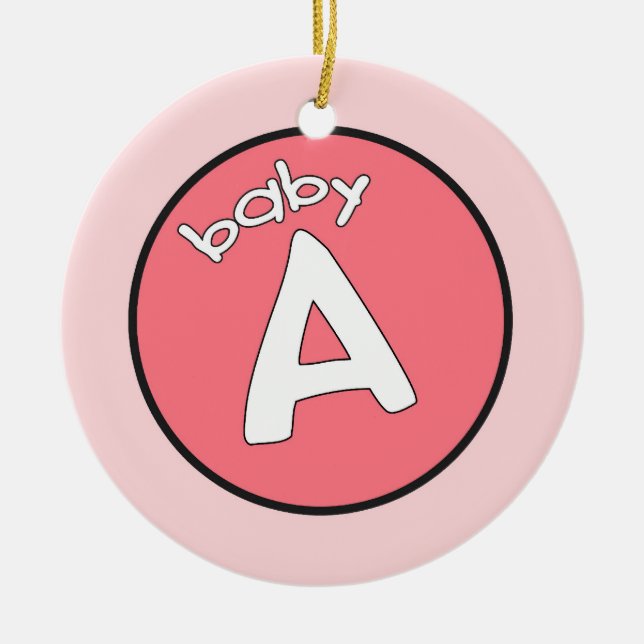 Ornamento Personalizado "Baby A" para múltiplos (Frente)