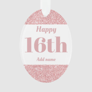 Ornamento personalizado bonito 16o do presente de