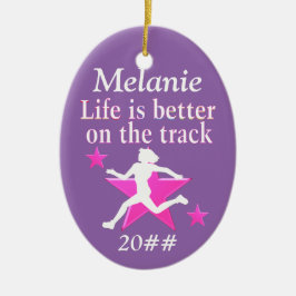 ORNAMENTO PERSONALIZADO BONITO DE TRACK STAR