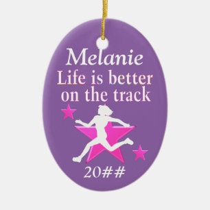 ORNAMENTO PERSONALIZADO BONITO DE TRACK STAR