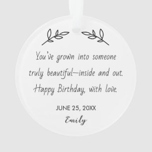 Ornamento Personalizado com Foto e Mensagem de Ani