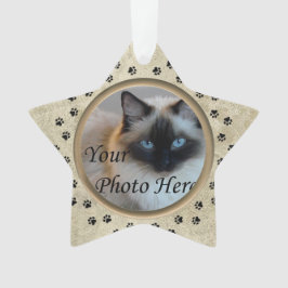 Ornamento Personalizado com Foto e Verse Pet Memorial