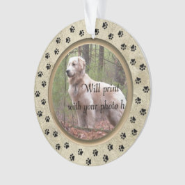 Ornamento Personalizado com Foto e Verse Pet Memorial