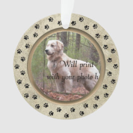 Ornamento Personalizado com Foto e Verse Pet Memorial