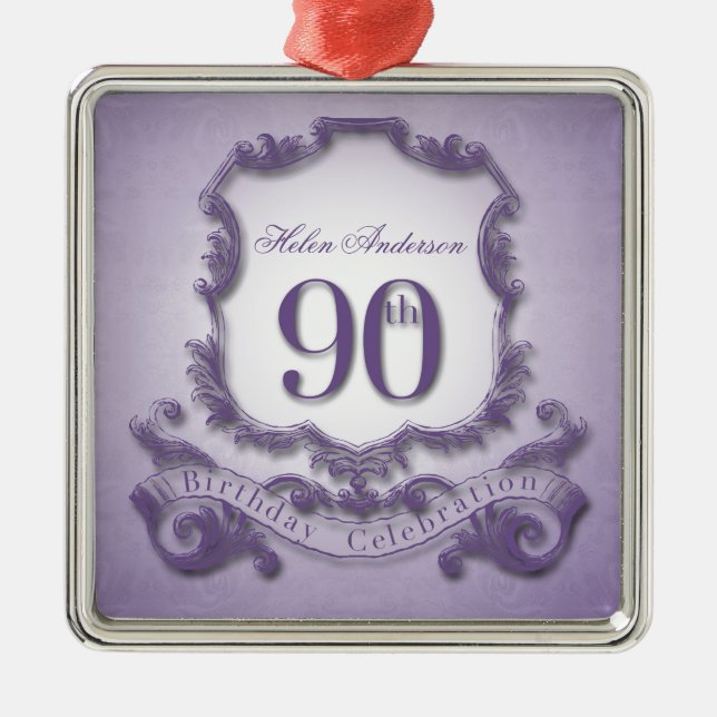 Ornamento Personalizado da Celebração de Aniversár (Frente)