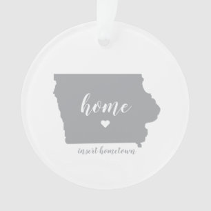 Ornamento Personalizado da Cidade de Iowa