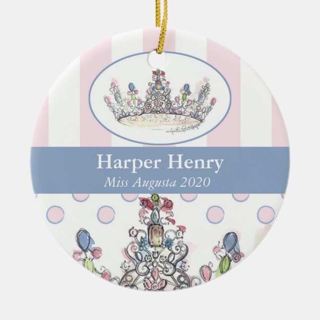 Ornamento Personalizado da Coroa Jewel (Frente)