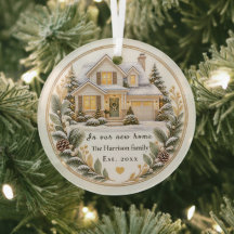 Ornamento Personalizado da Nossa Primeira Casa, N