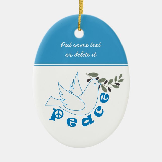 Ornamento personalizado da paz (Frente)