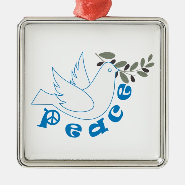 Ornamento personalizado da paz (Frente)