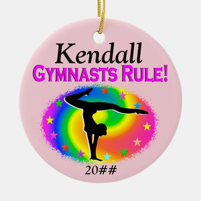ORNAMENTO PERSONALIZADO DA REGRA GYMNASTS (Frente)