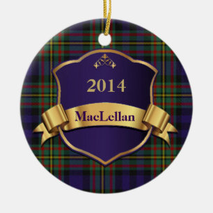 ornamento Personalizado da Xadrez MacLellan Tartan