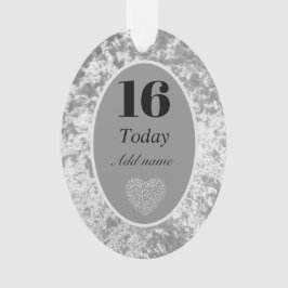 Ornamento personalizado de aniversário de veludo d