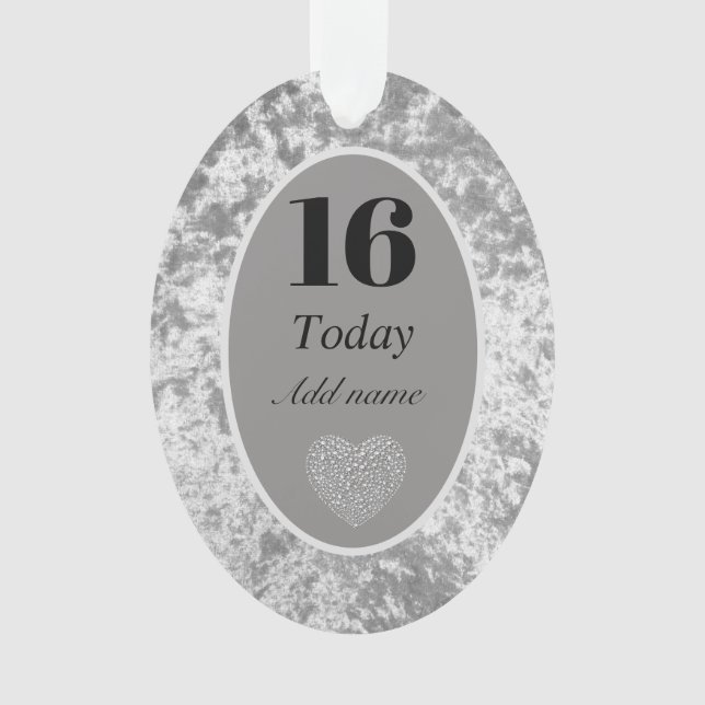 Ornamento personalizado de aniversário de veludo d