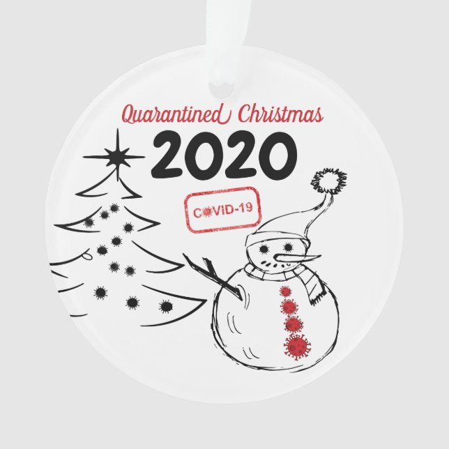 Ornamento Personalizado de Árvore Natal 2020 (Frente)